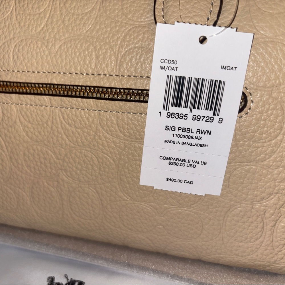 Brand New Coach Rowan Satchel Bag In Signature Leather - Picture 8 of 16